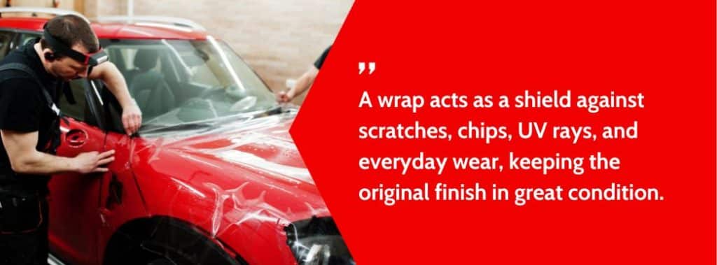 Tesla Cybertruck with protective vinyl wrap shielding paint from scratches and UV damage.