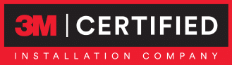 Graphic of two installers with text: "3M Certified Graphics Installation Company"